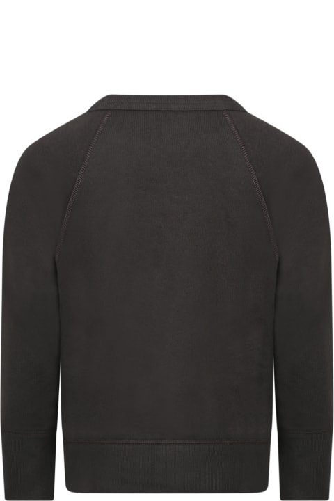 Gucci Grey Sweatshirt For Kids With Logos - Brilliant Mauve