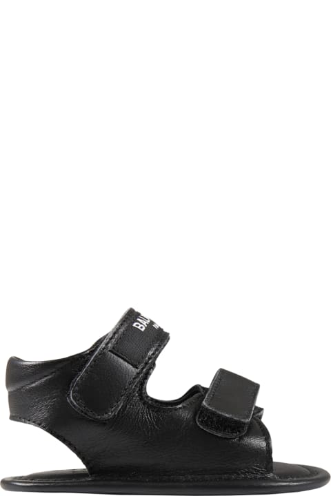 Balmain Black Sandals For Baby Kids - Grigio