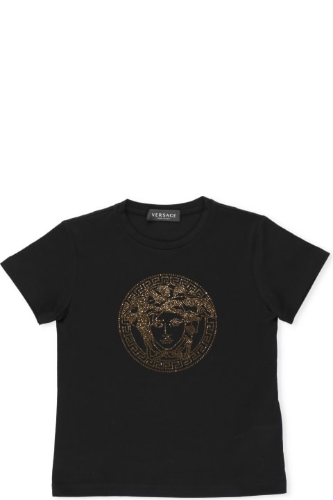 Versace Strass T-shirt - Blu/nero