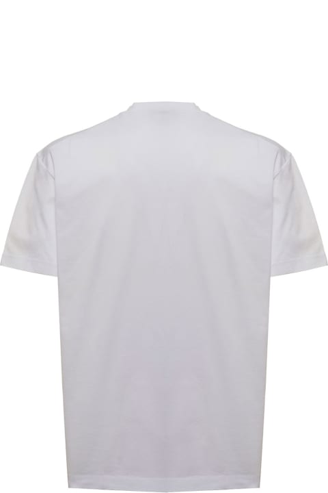 Dsquared2 White Cotton T-shirt With Logo Print