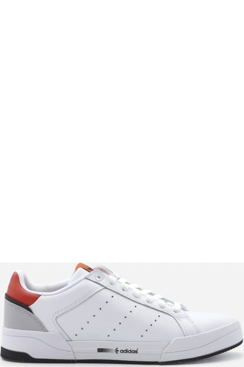 Adidas Court Tourino Sneakers In White Leather - WHITE