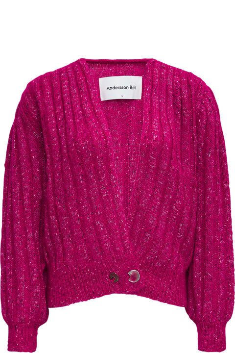 Andersson Bell Pink Kid Mohair Cardigan - RED