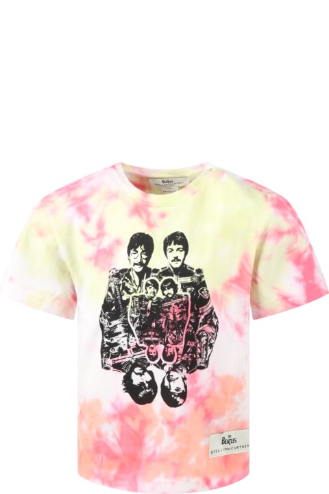 Stella McCartney Kids Multicolor T-shirt For Kids With The Beatles - Fuchsia