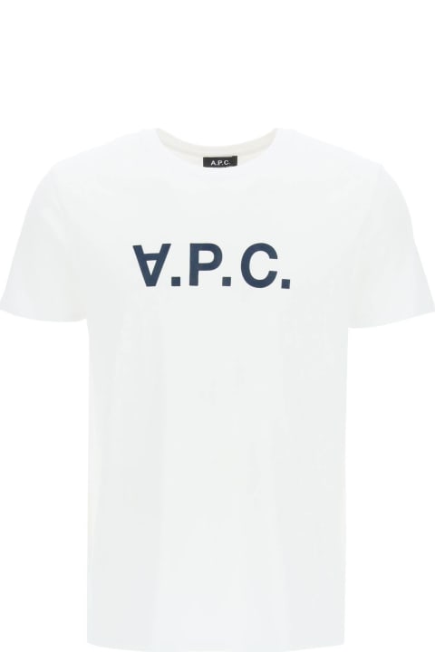 A.P.C. Flocked Vpc Logo T-shirt - Heathered grey