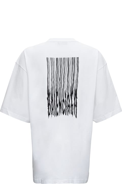 White Cotton Oversize Barcode T-shirt