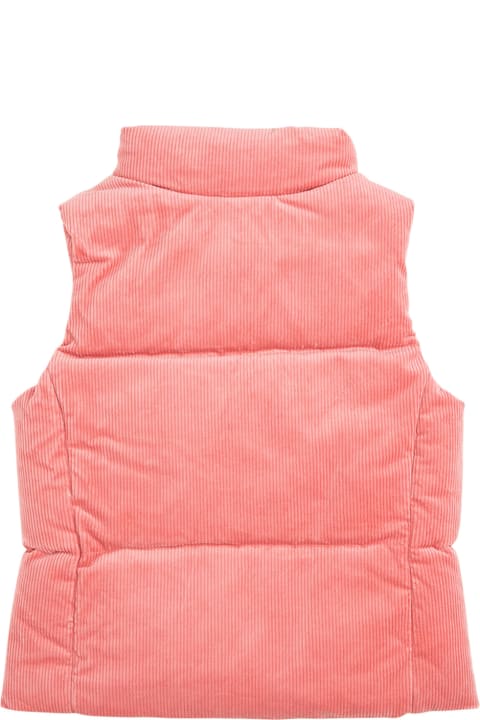 Polo Ralph Lauren Pink Velvet Vest With Logo - Black