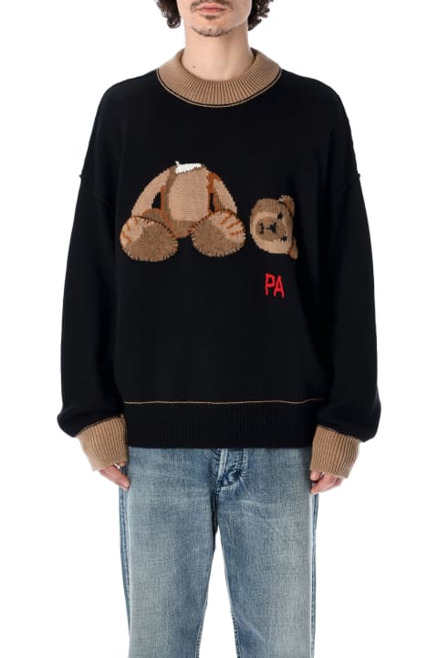 Palm Angels Pa Bear Sweater - Ecru