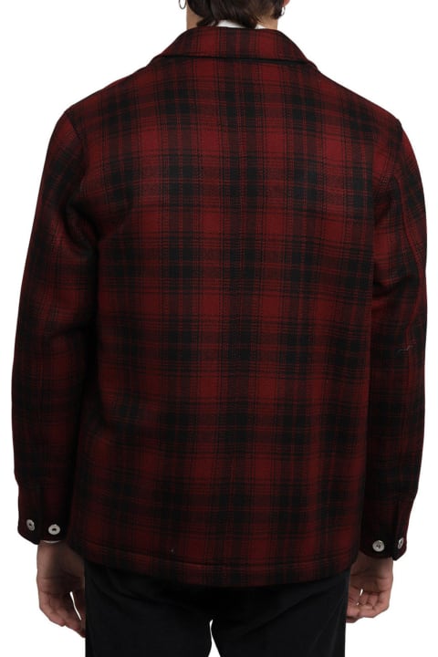 Caruso Red Check Jacket - Blue