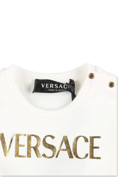 Versace Abito Con Pannelli A Contrasto In Cotone - Multicolor
