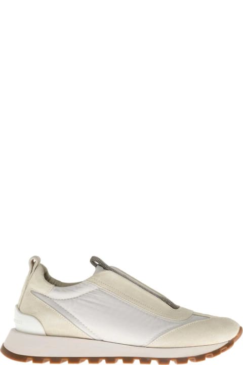 White Sneakers  With Monile Insert