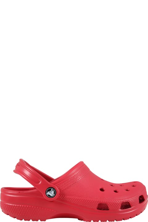 Red Sandals For Kids With Logo