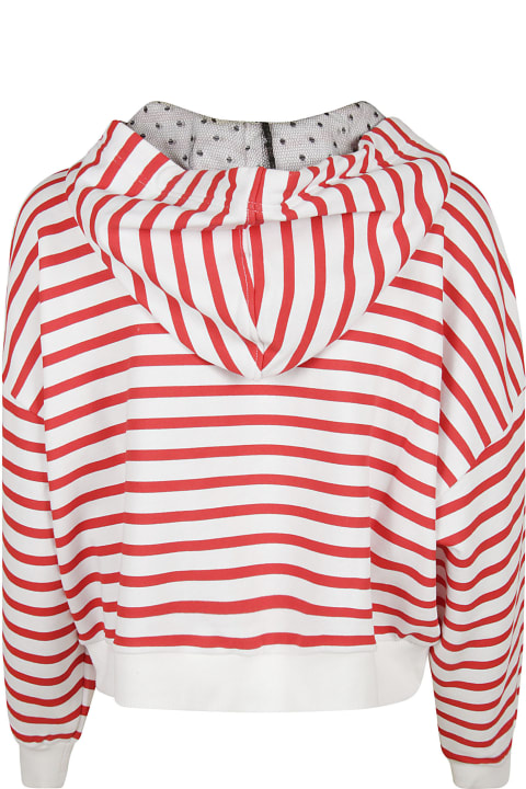 Stripe Hooded Logo Sweatshirt