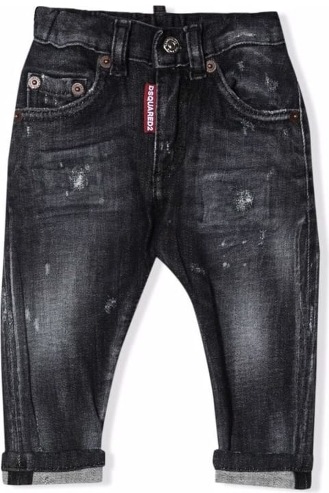 Black Cotton-blend Denim Jeans