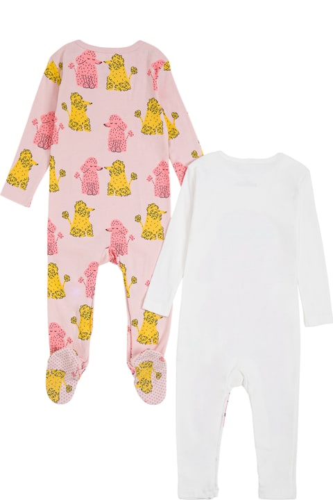 Set Of Two Cotton Romper With Poodle Print