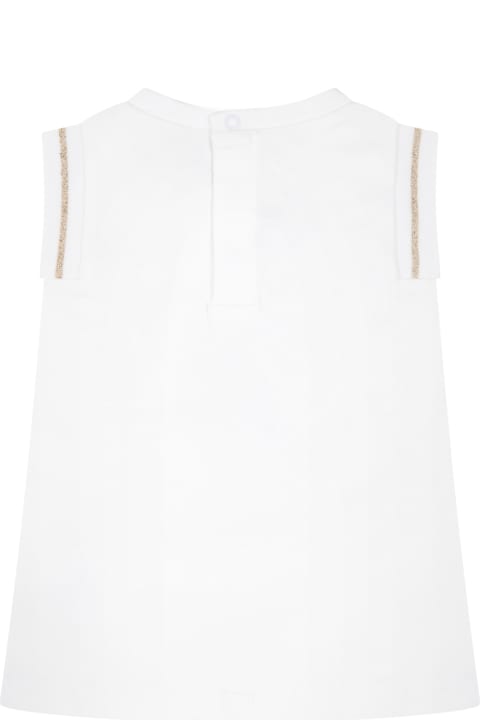 White Dress For Baby Girl With Choupette