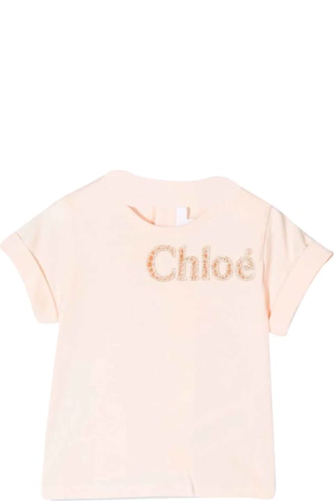 Pink T-shirt With Print Chloe Kids