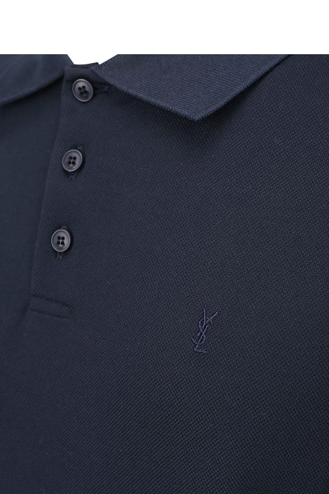 Saint Laurent Polo Shirt - Nero/argento