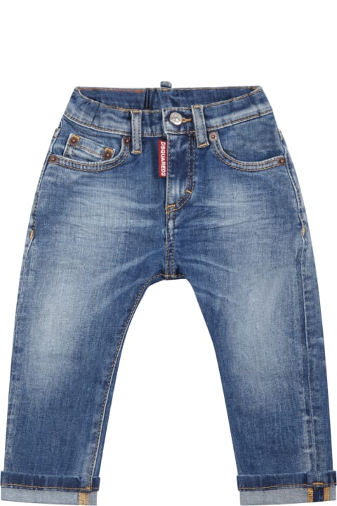 Dsquared2 Light-blue Jeans For Baby Boy With Logo - Denim