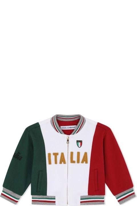 Italy Print Lightweight Jacket Dolce&gabbana Kids