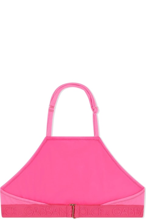Pink Nylon Bikini Top