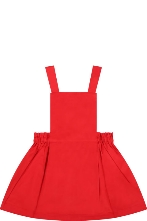 Red Overalls For Baby Girl