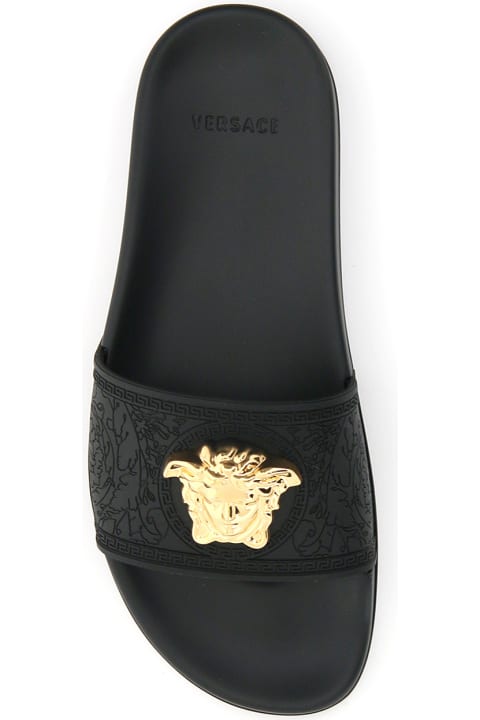 Versace Medusa Rubber Mules - Red