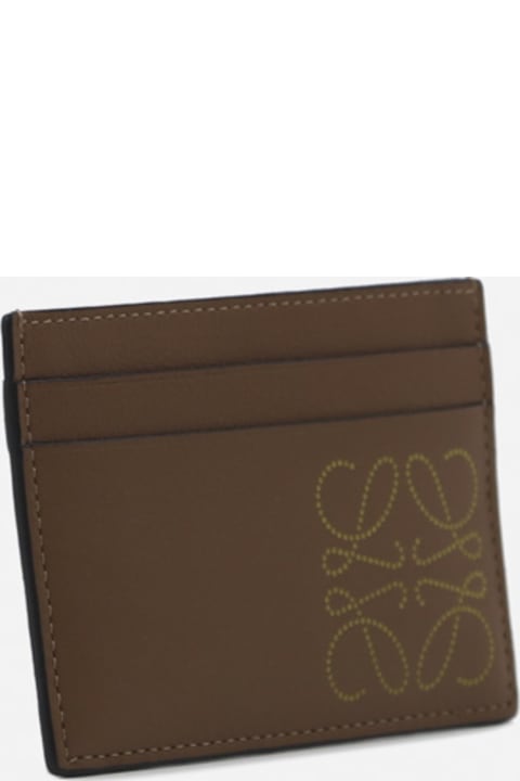 Loewe Leather Card Holder With Anagram - Black
