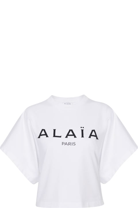Alaia Tshirt Mc Jersey De Coton Bio - Black