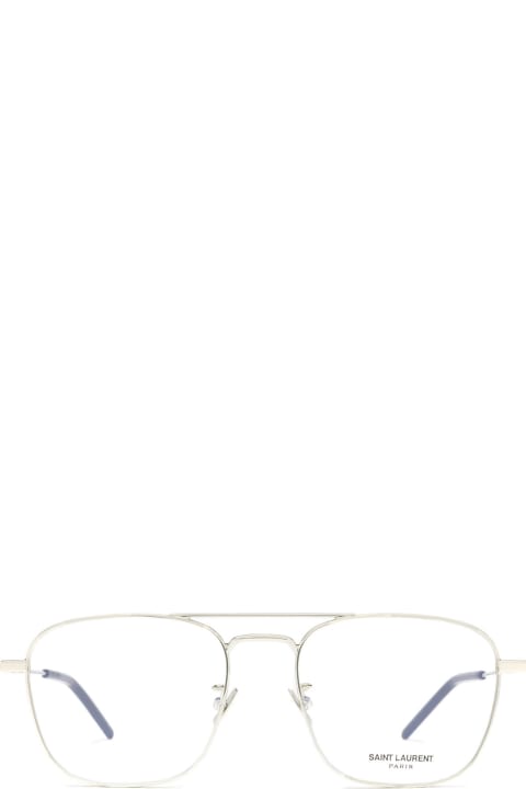 Saint Laurent Eyewear Sl 309 Opt Silver Glasses - Silver Silver Grey