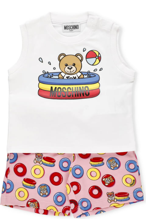 Moschino Baby Pool Teddy Bear Set - Fucsia