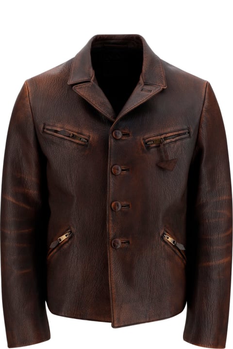 Prada Leather Jacket - Argento