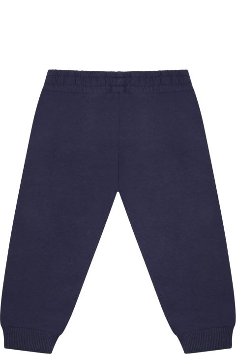 Moschino Blue Sweatpant For Baby Kids With Logo - Blu