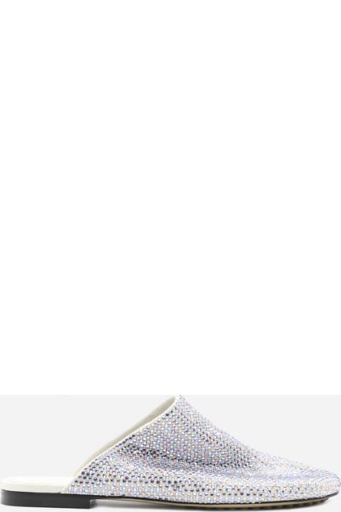 Sparkle Dot Sock Slippers In Leather With Decoration