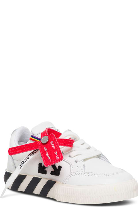 Off-White White Low Vulcanized Leather Sneakers - White