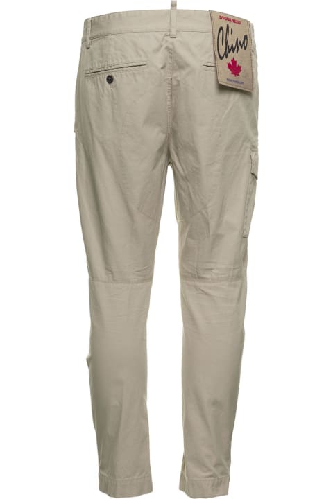 Dsquared2 Beige Cotton Cargo Pants - White
