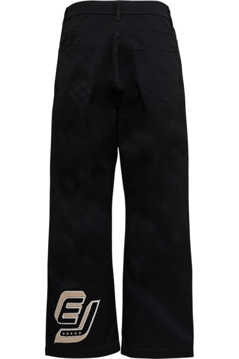 Enterprise Japan Black Denim Jeans  With Prints - Beige
