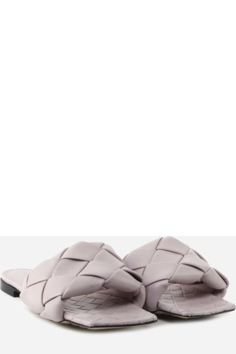 Flat Lido Sandals In Intrecciato Nappa