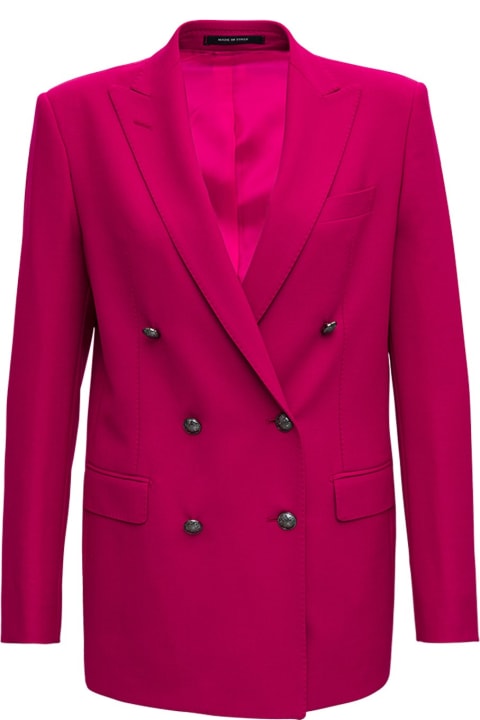 Jasmine Pink Blazer In Wool Blend