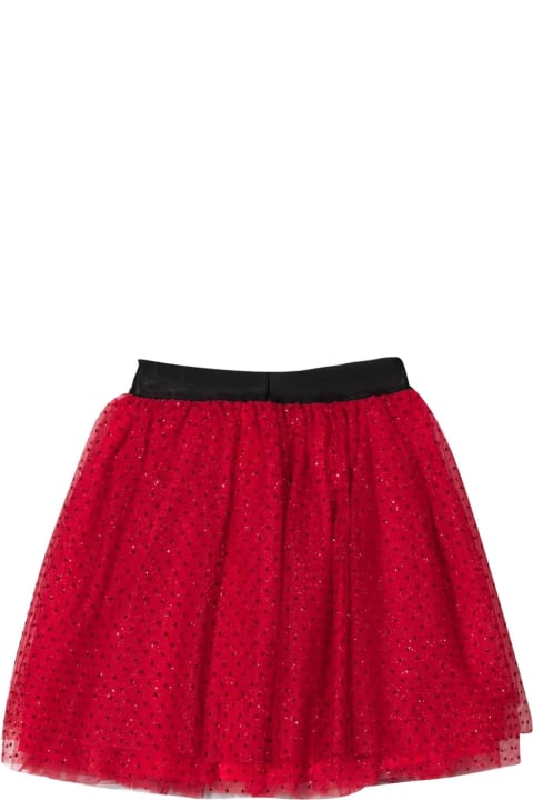 Simonetta Girl Red Skirt - Crema-nero