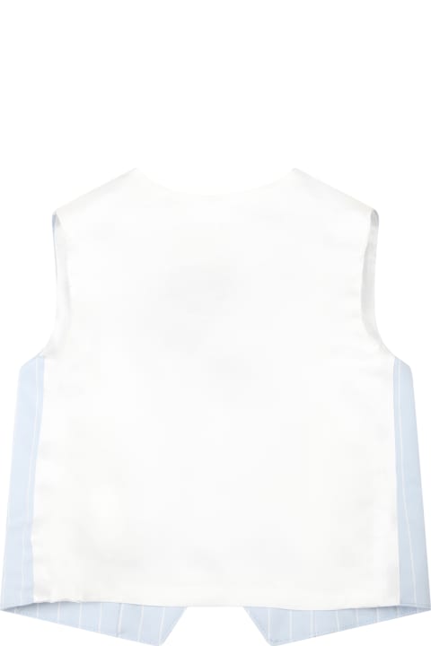 Light-blue Vest For Baby Boy With Logo