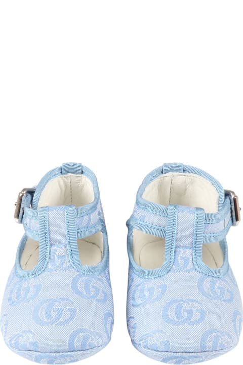 Gucci Light-blue Shoes For Baby Boy - Rosso