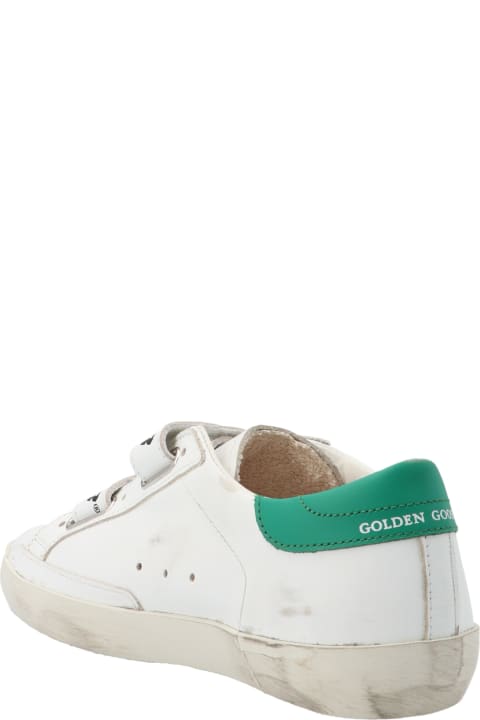 Golden Goose 'old School' Shoes - Bianca-verde-grigio