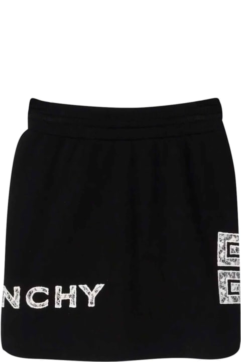 Givenchy Black Skirt With Print - Rosso