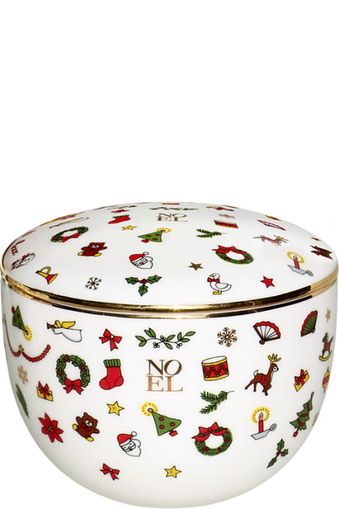 Taitù Small Bowl with Lid - Noel Oro Collection - Multicolor