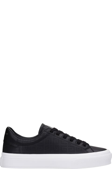 City Court Sneakers In Black Leather