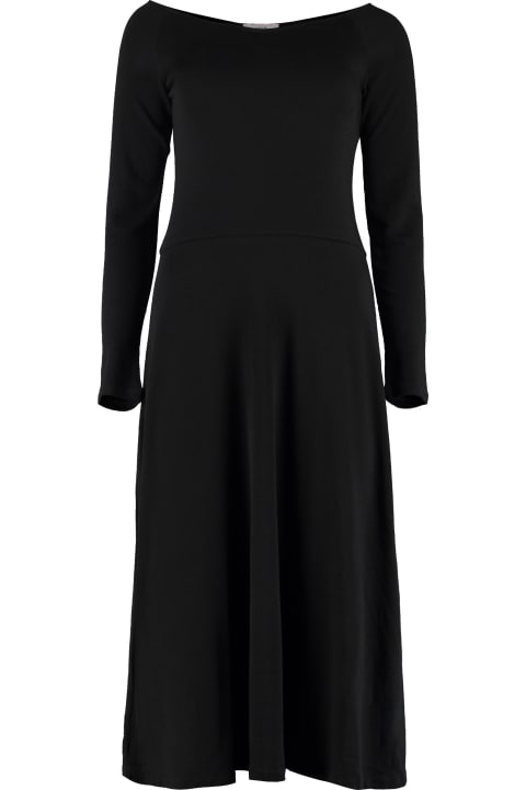 Vince Jersey Midi Dress - black