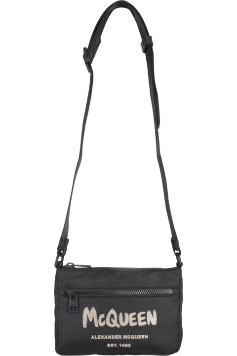 Alexander McQueen Smartphone Shoulder Bag - NERO