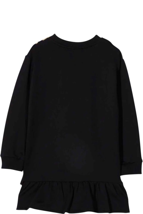 Young Versace Young Black Sweatshirt Dress - Nero+multicolor