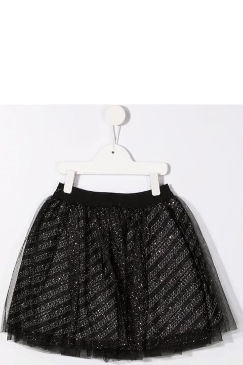Tulle Skirt With Allover Logo