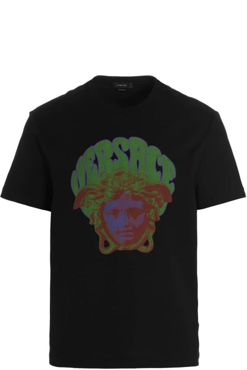 Versace 'medusa' T-shirt - Nero+grigio rutenio
